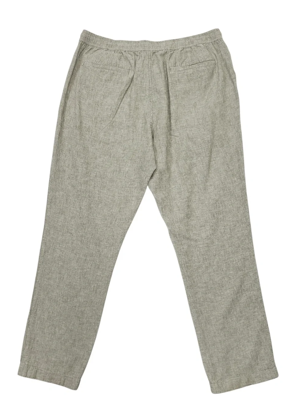 J.Crew Mens Casual Dock Pants Light Green ] Drawstring Linen-Blend Pants(Sz L)